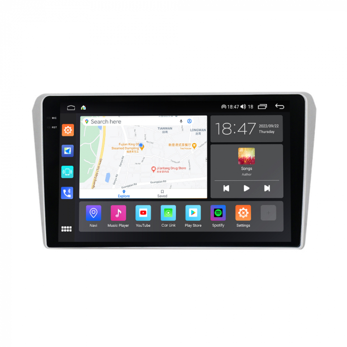 Navigatie Toyota Avensis din 2002-2008, Rezolutie 2K, Ecran QLED 9.5 inch, 8GB RAM si 128GB ROM, Android, Procesor Octacore, Slot sim 4G, Sunet DSP, Wireless Carplay si Android Auto [4]