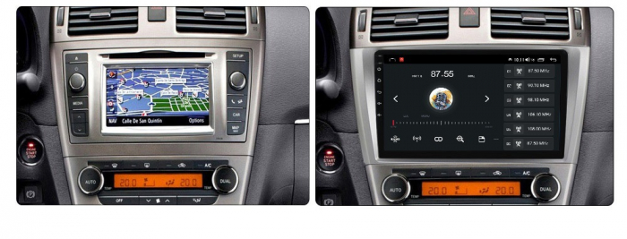 Navigatie Toyota Avensis din 2008 - 2015, 8GB RAM si 128GB ROM, Ecran QLED 9 inch, Android 14, Procesor Octacore, Slot sim 4G, Sunet DSP, Wireless Carplay si Android Auto, Camera Marsarier [2]