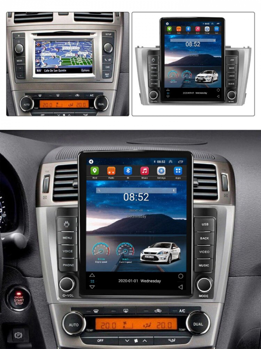 Navigatie Toyota Avensis din 2008 - 2015, Ecran TESLA 9.7 inch, 8 GB RAM si 128 GB ROM, Android 15, Slot Sim 4G, Procesor Octa Core, Carplay Wireless si Android auto, Procesor Sunet Digital DSP, Aplic [2]