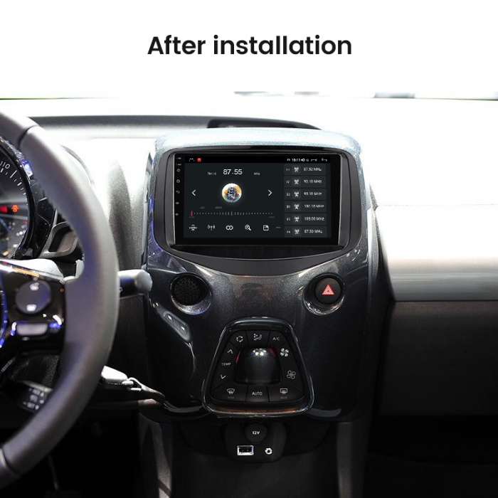 Navigatie TOYOTA AYGO ,2014 - 2021, 4GB RAM si 64GB ROM, Ecran QLED 9 inch, Android 14, Procesor Octacore, Slot sim 4G, Sunet DSP, Wireless Carplay si Android Auto [2]