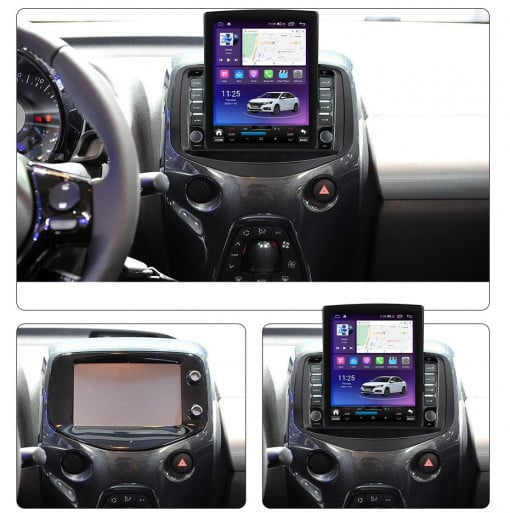 Navigatie TOYOTA AYGO ,2014 - 2021, Display TESLA 9.5 inch, 2GB RAM si 32GB ROM, Wireless Carplay si Android Auto, Procesor Octacore, Slot sim 4G, Sunet DSP, Camera Marsarier, Bluetooth, USB, [2]