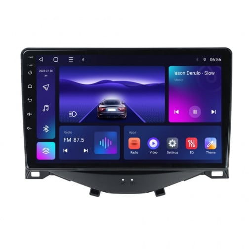 Navigatie TOYOTA AYGO ,2014 - 2021, Rezolutie 2K, Ecran QLED 9.5 inch, 8GB RAM si 128GB ROM, Android, Procesor Octacore, Slot sim 4G, Sunet DSP, Wireless Carplay [1]