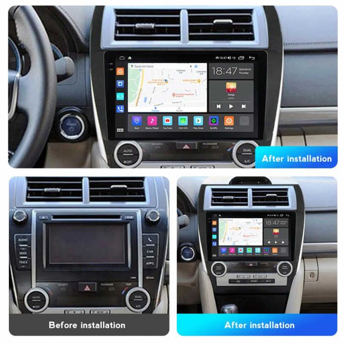 Navigatie Toyota Camry 2012-2014 Rezolutie 2K , 4GB RAM+64GB ROM QLED [3]
