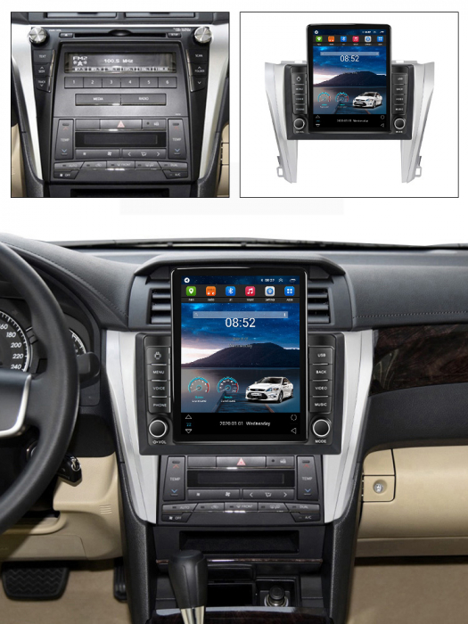 Navigatie Toyota Camry 2015-2017 Ecran TESLA 9.7 inch, 8 GB RAM si 128 GB ROM, Android 15, Slot Sim 4G, Procesor Octa Core, Carplay Wireless si Android auto, Procesor Sunet Digital DSP, Aplic [3]