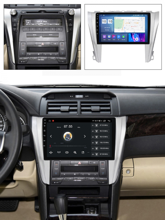 Navigatie Toyota Camry 2015-2017 Android 14 , 2GB RAM QLED Carplay [4]