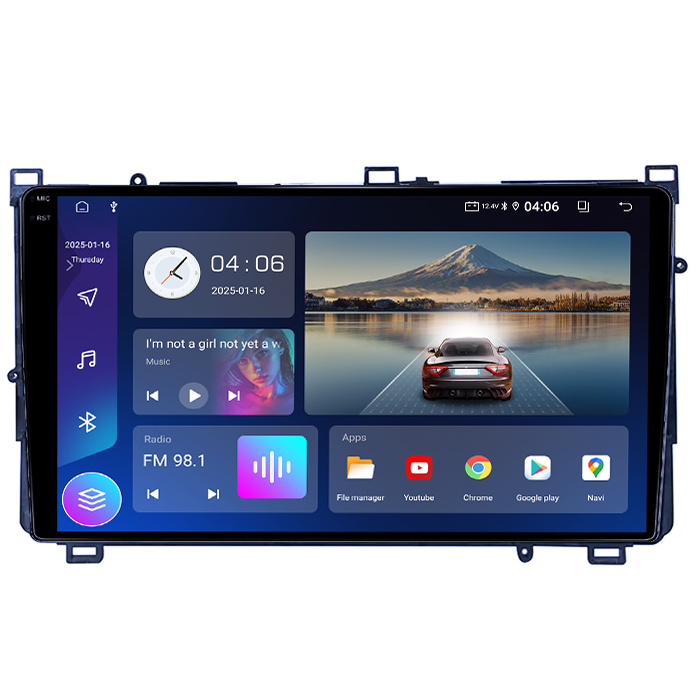 Navigatie Toyota Corolla 11 Auris E180 , 2017 - 2018 Android 15,4GB RAM si 64GB ROM, Ecran QLED 9 inch, Android 14, Procesor Octacore, Slot sim 4G, Sunet DSP, Wireless Carplay si Android Auto [3]