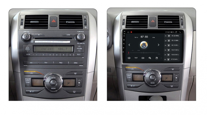 Navigatie Toyota Corolla ( 2006 - 2013 ) 4 GB RAM si 64 GB ROM, Slot Sim 4G, Procesor Octa Core, Carplay, Sunet DSP, Android, Aplicatii, Usb, Wi Fi, Bluetooth [4]