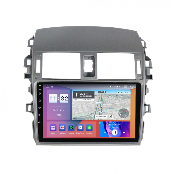 Navigatie Toyota Corolla din 2006 - 2013, 8GB RAM si 128GB ROM, Ecran QLED 9 inch, Android 14, Procesor Octacore, Slot sim 4G, Sunet DSP, Wireless Carplay si Android Auto, Camera Marsarier [9]