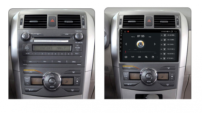 Navigatie Toyota Corolla din 2006-2013, Android 14, Wireless Carplay si Android Auto, 2GB RAM si 32GB ROM, Display IPS 9 inch, Camera Marsarier, Internet, Aplicatii, Wi Fi, Usb, Bluetooth [3]