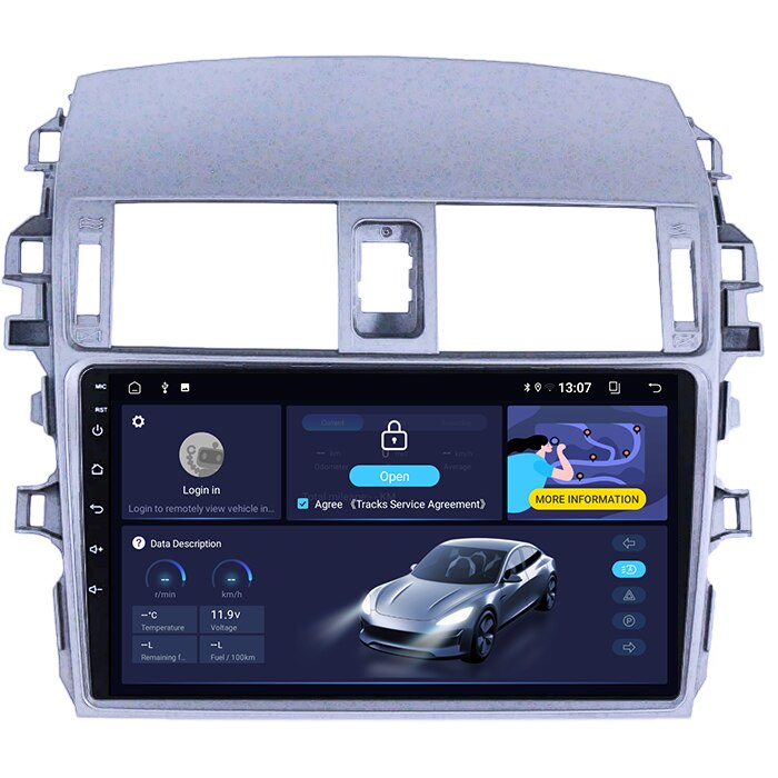 Navigatie Toyota Corolla din 2006-2013 Android 14 , 4GB RAM , Procesor Quad Core , Wireless Carplay si Android auto , Display HD Touchscreen, Wi-Fi , Bluetooth, USB [3]
