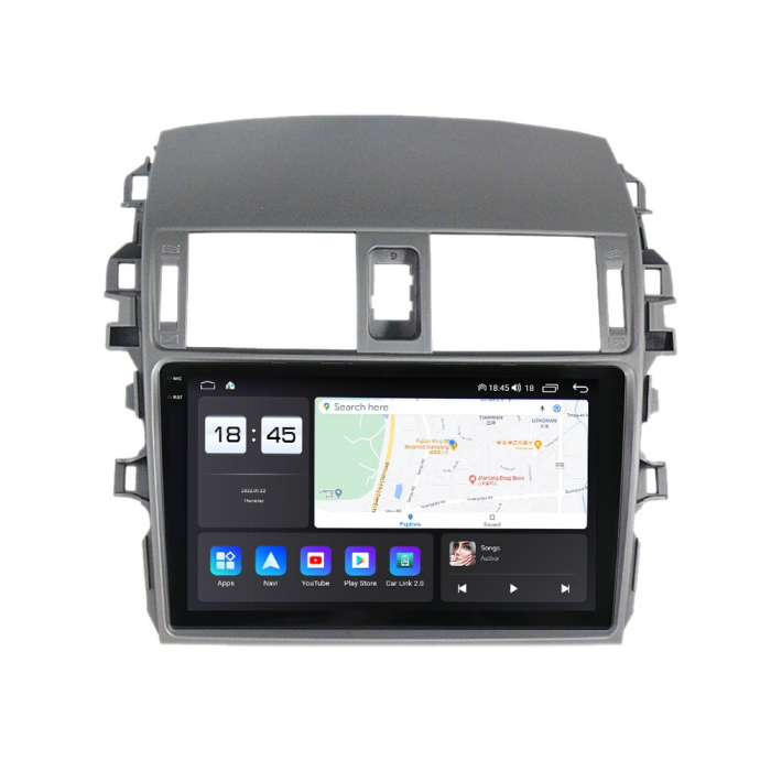 Navigatie Toyota Corolla din 2006-2013, Rezolutie 2K, Display QLED 9.5 inch, 4GB RAM si 64GB ROM, Android, Procesor Octacore, Slot sim 4G, Sunet DSP, Wireless Carplay si Android Auto, Camera Marsarier [3]