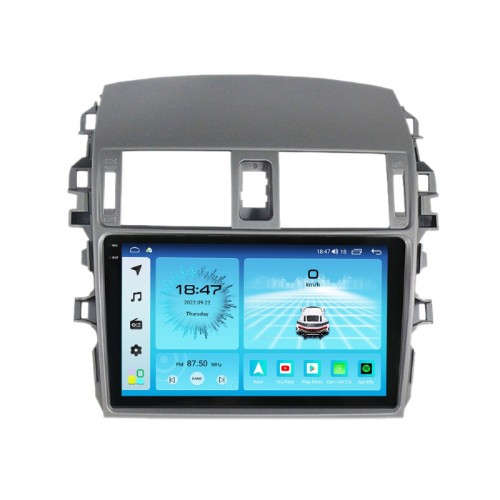 Navigatie Toyota Corolla din 2006-2013, Rezolutie 2K, Display QLED 9.5 inch, 4GB RAM si 64GB ROM, Android, Procesor Octacore, Slot sim 4G, Sunet DSP, Wireless Carplay si Android Auto, Camera Marsarier [6]