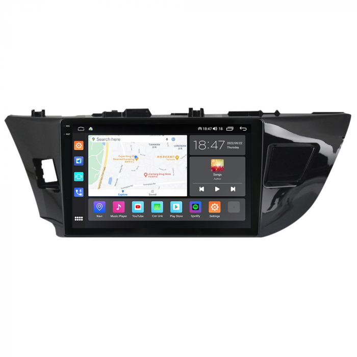 Navigatie Toyota Corolla din 2012-2016, Rezolutie 2K, Display QLED 9.5 inch, 4GB RAM si 64GB ROM, Android, Procesor Octacore, Slot sim 4G, Sunet DSP, Wireless Carplay si Android Auto, Camera Marsarier [4]