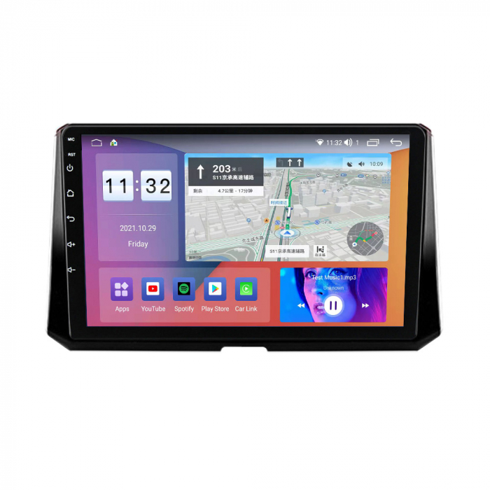 Navigatie Toyota Corolla din 2018 - 2022, 8GB RAM si 128GB ROM, Ecran QLED 9 inch, Android 14, Procesor Octacore, Slot sim 4G, Sunet DSP, Wireless Carplay si Android Auto, Camera Marsarier [3]