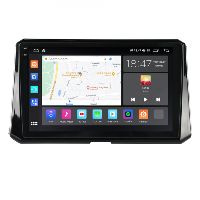 Navigatie Toyota Corolla din 2018-2022, Rezolutie 2K, Ecran QLED 9.5 inch, 8GB RAM si 128GB ROM, Android, Procesor Octacore, Slot sim 4G, Sunet DSP, Wireless Carplay [3]