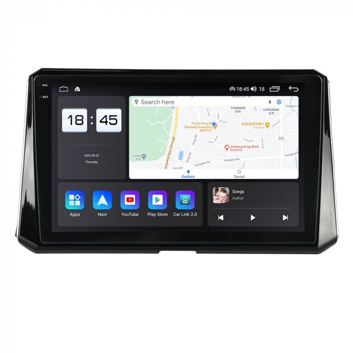 Navigatie Toyota Corolla din 2018-2022, Rezolutie 2K, Ecran QLED 9.5 inch, 8GB RAM si 128GB ROM, Android, Procesor Octacore, Slot sim 4G, Sunet DSP, Wireless Carplay [6]