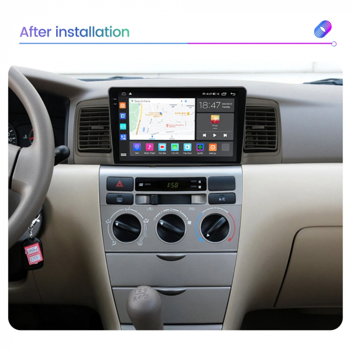 Navigatie Toyota Corolla EX 2007-2012 Rezolutie 2K , 4GB RAM+64GB ROM QLED [5]