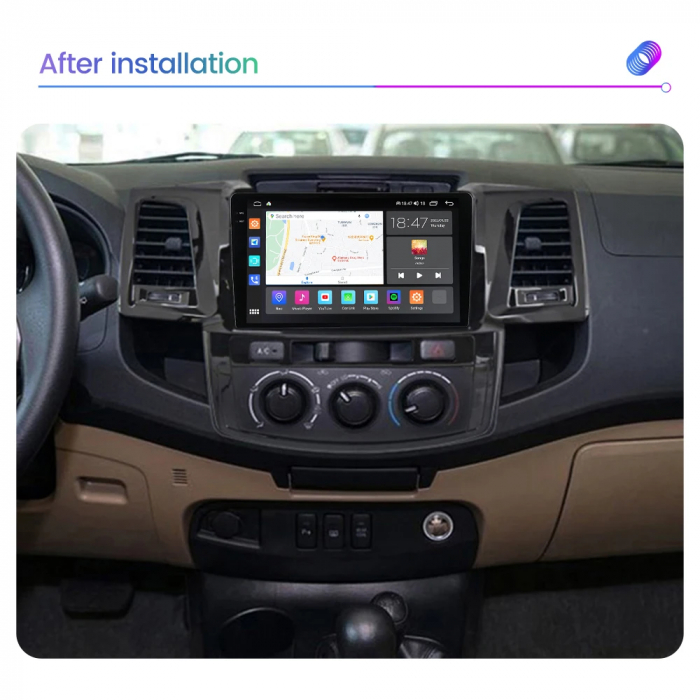 Navigatie Toyota Fortuner Hilux 2004-2014 Rezolutie 2K , 4GB RAM+64GB ROM QLED [6]
