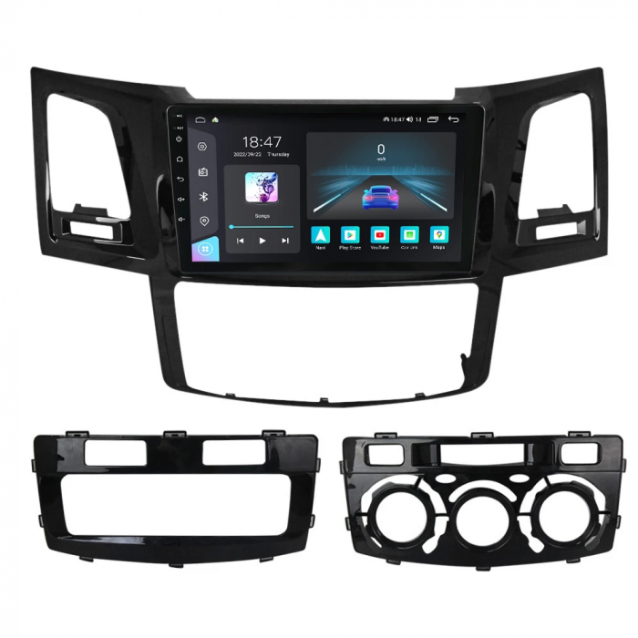Navigatie Toyota Fortuner Hilux 2004-2014 Android 14 , 2GB RAM QLED Carplay [6]