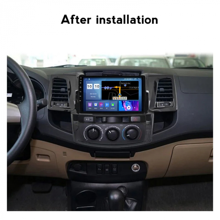 Navigatie Toyota Fortuner Hilux 2004-2014 Android 14 , 2GB RAM QLED Carplay [3]