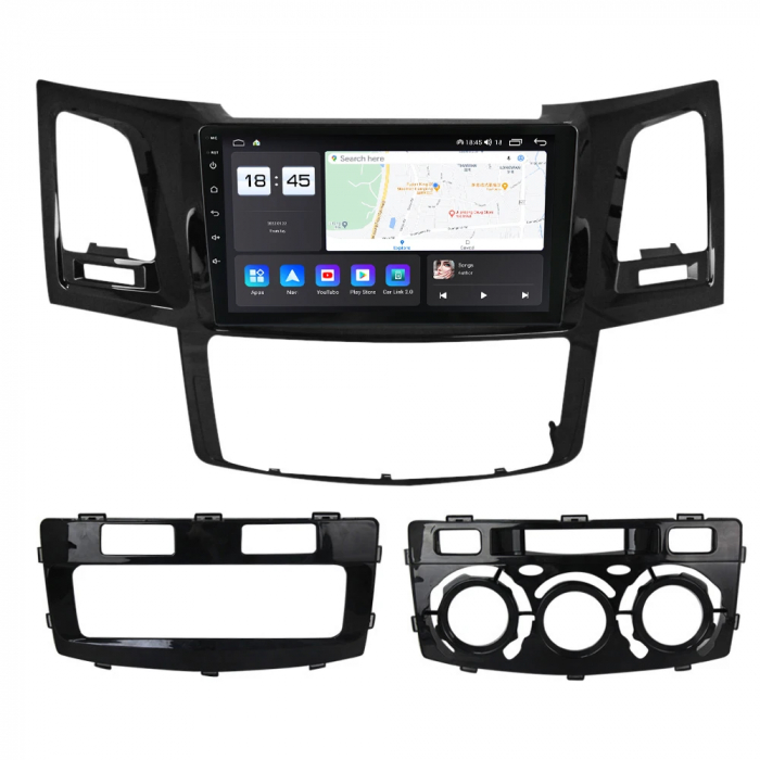 Navigatie Toyota Fortuner Hilux 2004-2014 Android 14 , 2GB RAM QLED Carplay [5]