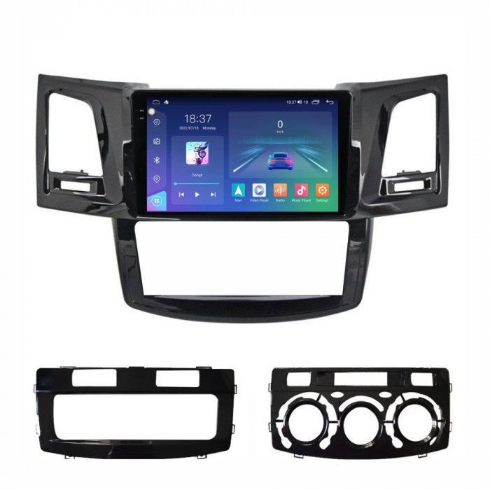 Navigatie Toyota Fortuner Hilux 2004 - 2014 Android 14 , 4GB RAM , Procesor Quad Core , Wireless Carplay si Android auto , Display HD Touchscreen, Wi-Fi , Bluetooth, USB [2]