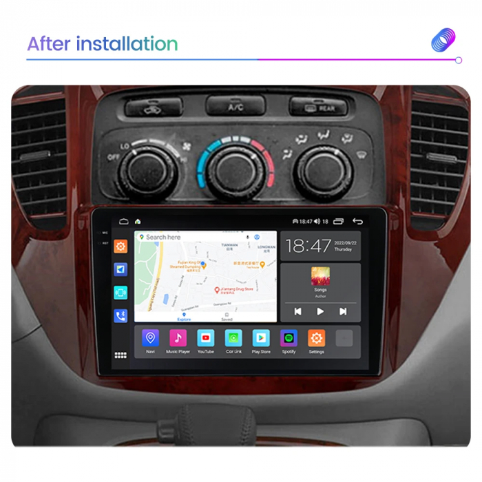 Navigatie Toyota Highlander 2000-2007 Rezolutie 2K , 4GB RAM+64GB ROM QLED [3]