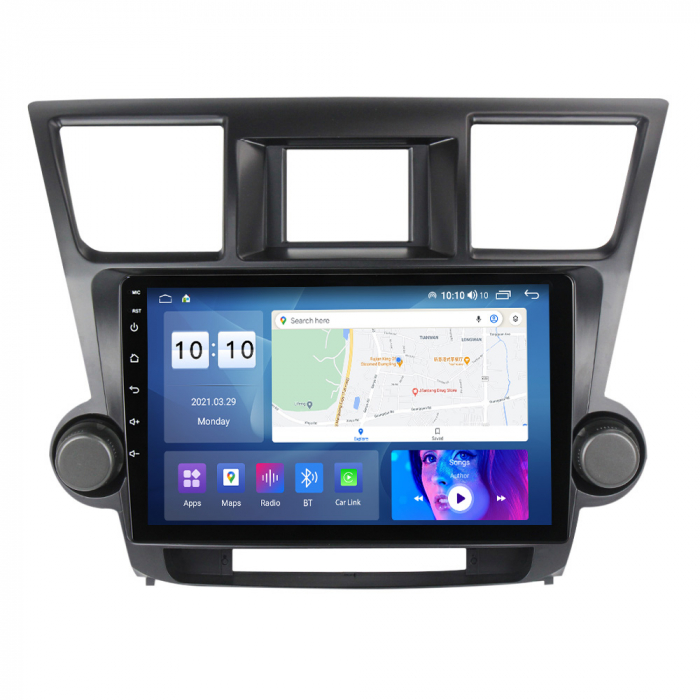 Navigatie Toyota Highlander ( 2007 - 2014 ) 4 GB RAM si 64 GB ROM, Slot Sim 4G, Procesor Octa Core, Carplay, Sunet DSP, Android, Aplicatii, Usb, Wi Fi, Bluetooth [1]