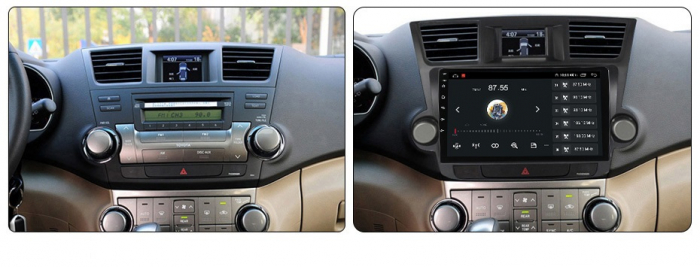 Navigatie Toyota Highlander din 2007-2013, Android 14, Wireless Carplay si Android Auto, 2GB RAM si 32GB ROM, Display IPS 9 inch, Camera Marsarier, Internet, Aplicatii, Wi Fi, Usb, Bluetooth [2]