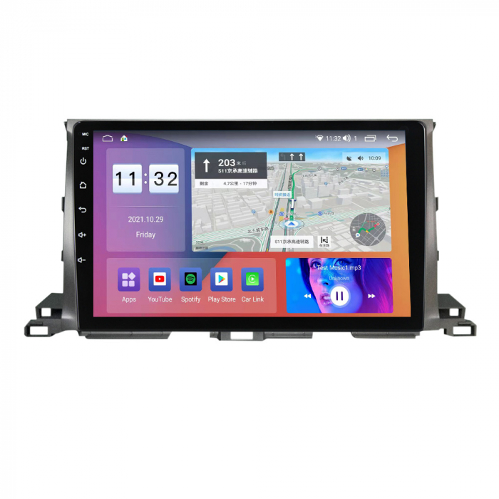 Navigatie Toyota Highlander din 2013-2018, Android 14, Wireless Carplay si Android Auto, 2GB RAM si 32GB ROM, Display IPS 9 inch, Camera Marsarier, Internet, Aplicatii, Wi Fi, Usb, Bluetooth [4]
