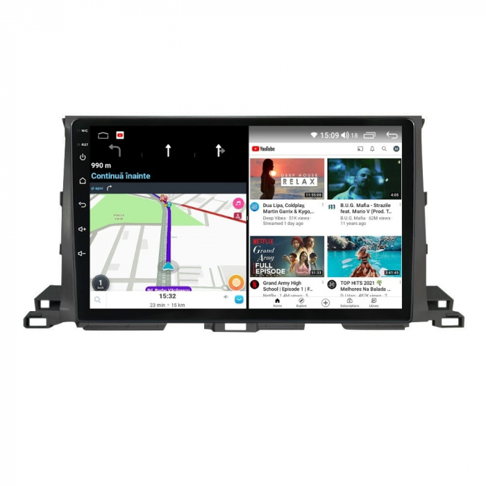 Navigatie Toyota Highlander din 2014-2018 Android 14 , 4GB RAM , Procesor Quad Core , Wireless Carplay si Android auto , Display HD Touchscreen, Wi-Fi , Bluetooth, USB [4]