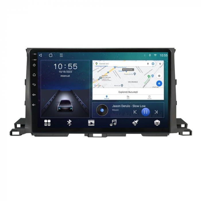 Navigatie Toyota Highlander din 2014-2018 Android 14 , 4GB RAM , Procesor Quad Core , Wireless Carplay si Android auto , Display HD Touchscreen, Wi-Fi , Bluetooth, USB [2]