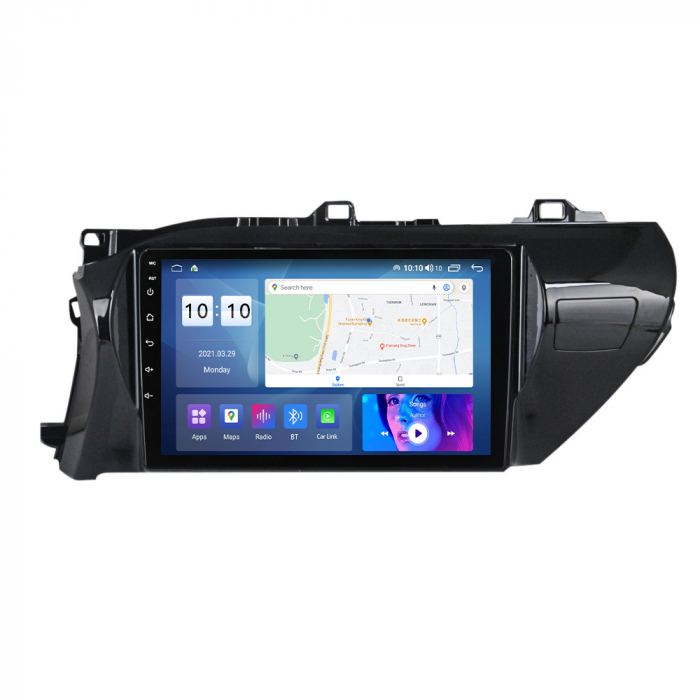 Navigatie Toyota Hilux ( 2015 - 2020 ) 4GB RAM si 64GB ROM, Ecran QLED 9 inch, Android 14, Procesor Octacore, Slot sim 4G, Sunet DSP, Wireless Carplay si Android Auto, Camera Marsarier [1]