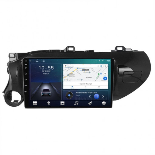 Navigatie Toyota Hilux ( 2015 - 2020 ) Android 14 , 4GB RAM , Procesor Quad Core , Wireless Carplay si Android auto , Display HD Touchscreen, Wi-Fi , Bluetooth, USB [2]