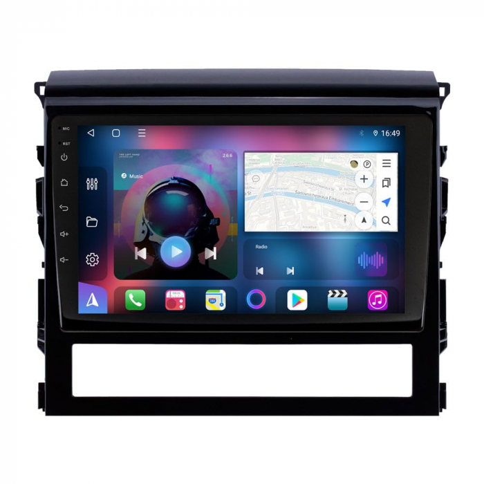 Navigatie Toyota Land Cruiser 200 din 2015-2018 Android 14 , 4GB RAM , Procesor Quad Core , Wireless Carplay si Android auto , Display HD Touchscreen, Wi-Fi , Bluetooth, USB [1]