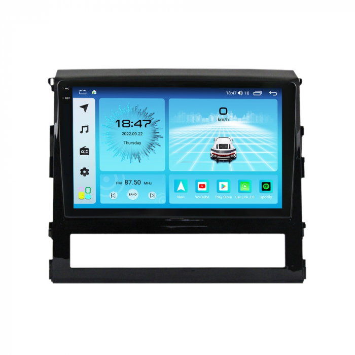 Navigatie Toyota Land Cruiser 200 din 2015-2018, Rezolutie 2K, Display QLED 9.5 inch, 4GB RAM si 64GB ROM, Android, Procesor Octacore, Slot sim 4G, Sunet DSP, Wireless Carplay si Android Auto, Camera [4]