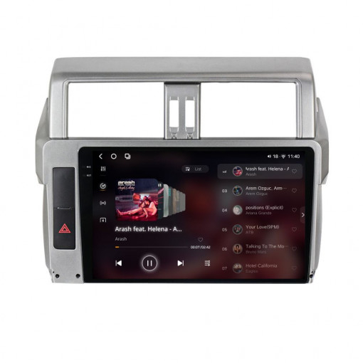 Navigatie Toyota Land Cruiser ( 2015 - 2018 ) Android 14 , 4GB RAM , Procesor Quad Core , Wireless Carplay si Android auto , Display HD Touchscreen, Wi-Fi , Bluetooth, USB [3]