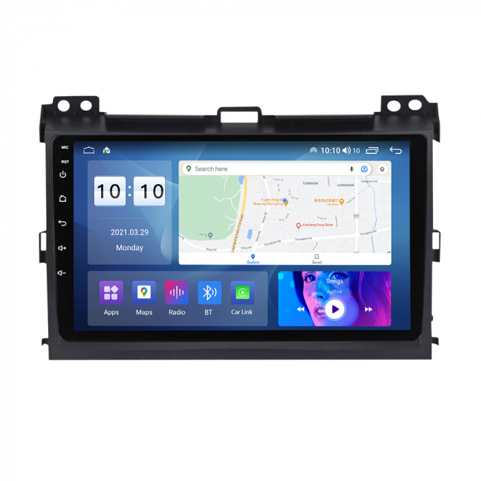 Navigatie Toyota Land Cruiser J120 Prado din 2003 - 2009, 8GB RAM si 128GB ROM, Ecran QLED 9 inch, Android 14, Procesor Octacore, Slot sim 4G, Sunet DSP, Wireless Carplay si Android Auto, Camera Marsa [1]