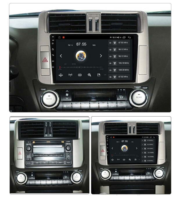 Navigatie Toyota Land Cruiser Prado 150 din 2013-2017, Android 14, Wireless Carplay si Android Auto, 2GB RAM si 32GB ROM, Display IPS 9 inch, Camera Marsarier, Internet, Aplicatii, Wi Fi, Usb, Bluetoo [2]