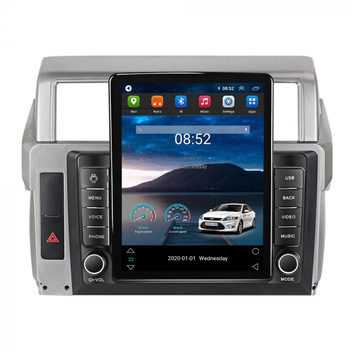 Navigatie Toyota Land Cruiser Prado 150 din 2013-2017, Display TESLA 9.5 inch, 2GB RAM si 32GB ROM, Wireless Carplay si Android Auto, Procesor Octacore, Slot sim 4G, Sunet DSP, Camera Marsarier, Bluet [3]