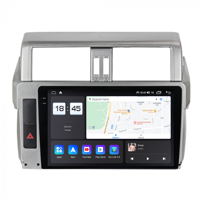 Navigatie Toyota Land Cruiser Prado 150 din 2013-2017, Rezolutie 2K, Ecran QLED 9.5 inch, 8GB RAM si 128GB ROM, Android, Procesor Octacore, Slot sim 4G, Sunet DSP, Wireless Carplay [5]