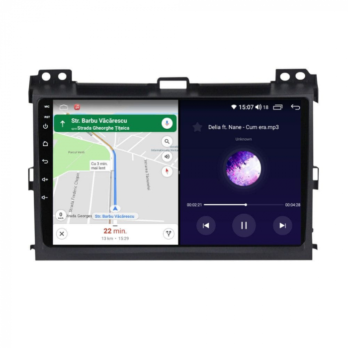 Navigatie Toyota Land Cruiser Prado din 2002 - 2009  Android 14 , 4GB RAM , Procesor Quad Core , Wireless Carplay si Android auto , Display HD Touchscreen, Wi-Fi , Bluetooth, USB [4]