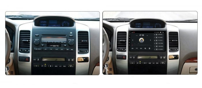 Navigatie Toyota Land Cruiser Prado din 2002-2009, Android 14, Wireless Carplay si Android Auto, 2GB RAM si 32GB ROM, Display IPS 9 inch, Camera Marsarier, Internet, Aplicatii, [2]