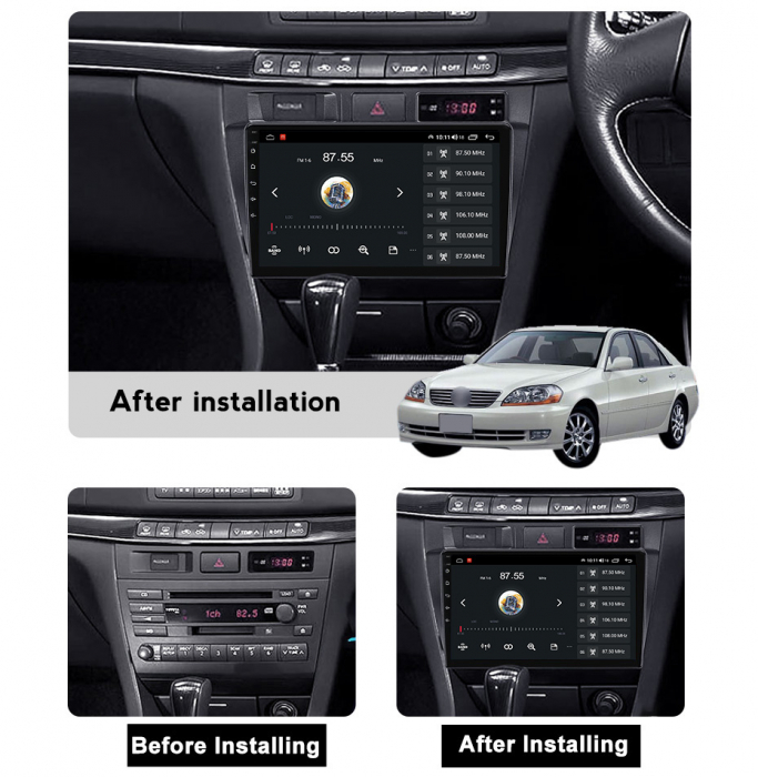 Navigatie Toyota Mark 2000-2007 Android 14 , 2GB RAM QLED Carplay [4]