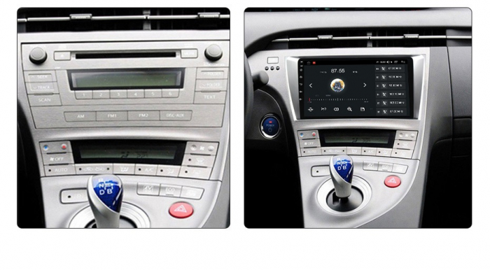 Navigatie Toyota Prius ( 2009 - 2014 ) , 4GB RAM si 64GB ROM, Ecran QLED 9 inch, Android 14, Procesor Octacore, Slot sim 4G, Sunet DSP, Wireless Carplay si Android Auto, Camera Marsarier [3]