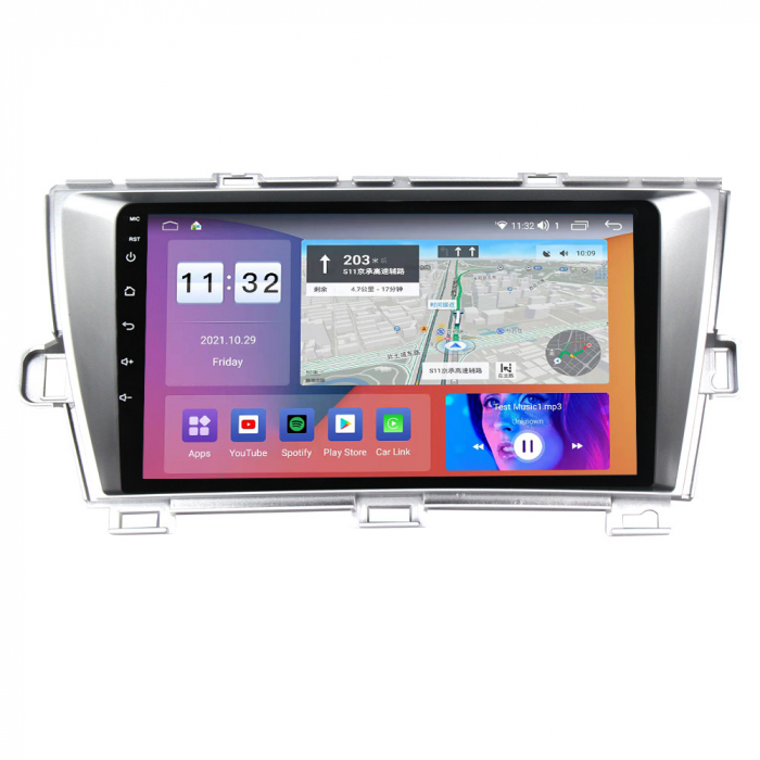 Navigatie Toyota Prius ( 2009 - 2014 ) , 4 GB RAM si 64 GB ROM, Slot Sim 4G, Procesor Octa Core, Carplay, Sunet DSP, Android, Aplicatii, Usb, Wi Fi, Bluetooth [1]