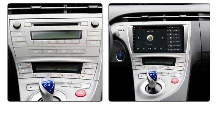 Navigatie Toyota Prius ( 2009 - 2014 ) , Android , Display 9 inch , 2GB RAM + 32 GB ROM , Internet , 4G , Aplicatii , Waze , Wi Fi , Usb , Bluetooth , Mirrorlink [4]