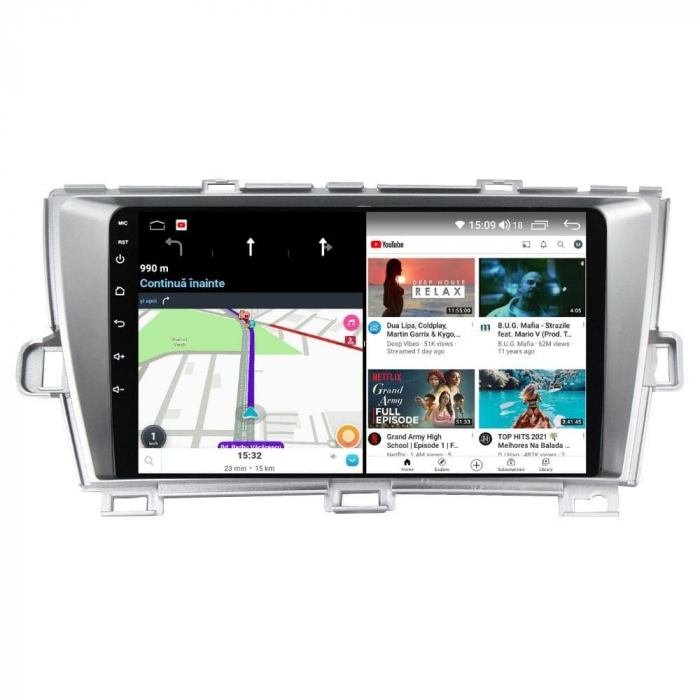 Navigatie Toyota Prius din 2009-2015 Android 14 , 4GB RAM , Procesor Quad Core , Wireless Carplay si Android auto , Display HD Touchscreen, Wi-Fi , Bluetooth, USB [5]