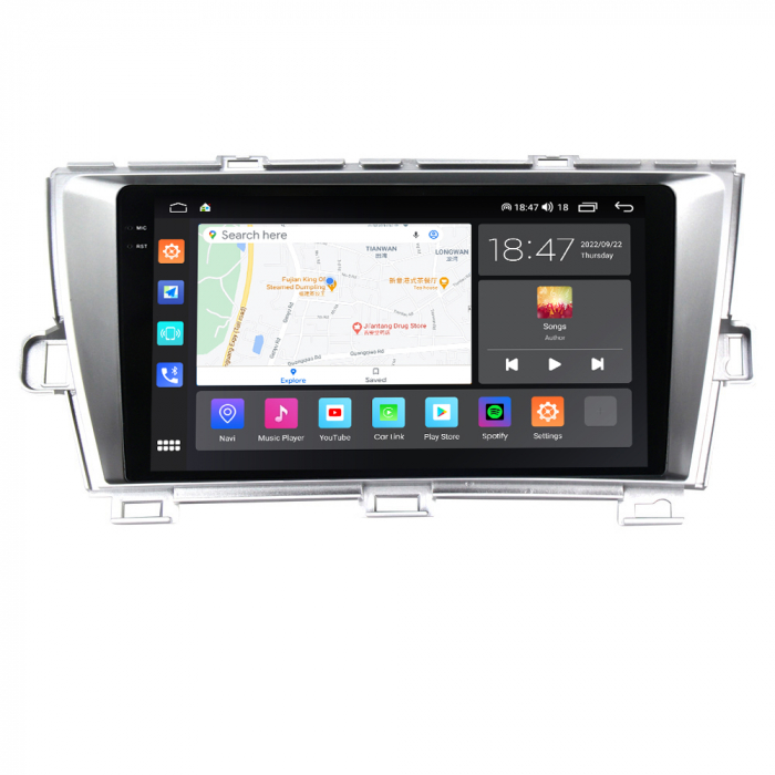 Navigatie Toyota Prius din 2009-2015, Rezolutie 2K, Ecran QLED 9.5 inch, 8GB RAM si 128GB ROM, Android, Procesor Octacore, Slot sim 4G, Sunet DSP, Wireless Carplay si Android Auto [6]
