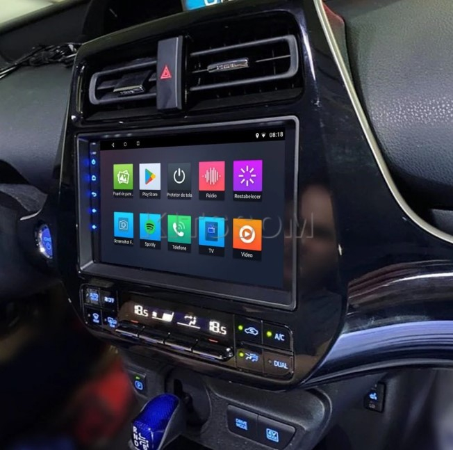 Navigatie Toyota Prius din 2016-2020, Rezolutie 2K, Display QLED 9.5 inch, 4GB RAM si 64GB ROM, Android, Procesor Octacore, Slot sim 4G, Sunet DSP, Wireless Carplay si Android Auto, Camera Marsarier, [5]